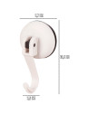 Tradineur - Pack de 2 Ganchos para Pared con ventosas para la bañera - Fabricado de Plástico - Accesorio y artículo para bañera