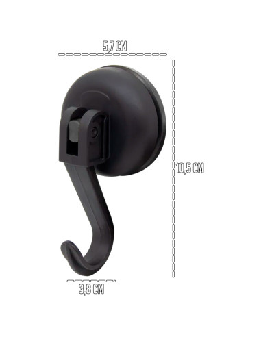 Tradineur - Pack de 2 Ganchos para Pared con ventosas para la bañera - Fabricado de Plástico - Accesorio y artículo para bañera