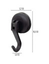 Tradineur - Pack de 2 Ganchos para Pared con ventosas para la bañera - Fabricado de Plástico - Accesorio y artículo para bañera