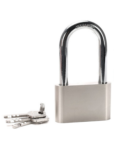 Tradineur - Candado de latón con 3 llaves, arco normal de acero endurecido, máxima seguridad, taquillas, gimnasio, maleta, armar