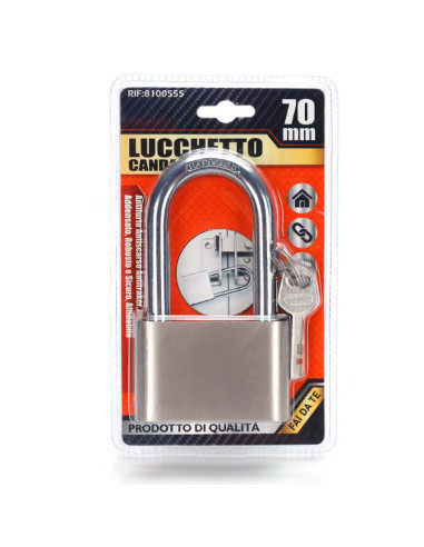 Tradineur - Candado de latón con 3 llaves, arco normal de acero endurecido, máxima seguridad, taquillas, gimnasio, maleta, armar