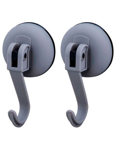 Tradineur - Pack de 2 Ganchos para Pared con ventosas para la bañera - Fabricado de Plástico - Accesorio y artículo para bañera