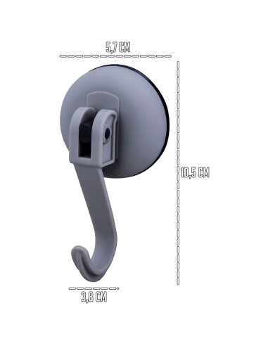 Tradineur - Pack de 2 Ganchos para Pared con ventosas para la bañera - Fabricado de Plástico - Accesorio y artículo para bañera