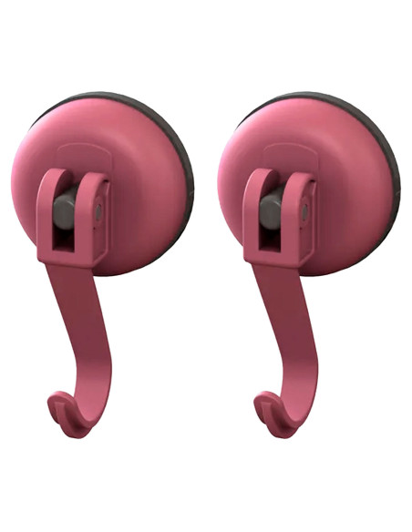 Tradineur - Pack de 2 Ganchos para Pared con ventosas para la bañera - Fabricado de Plástico - Accesorio y artículo para bañera