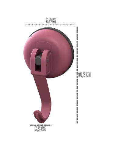 Tradineur - Pack de 2 Ganchos para Pared con ventosas para la bañera - Fabricado de Plástico - Accesorio y artículo para bañera