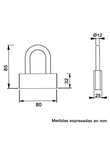 Tradineur - Candado de latón con 3 llaves, arco bajo de acero endurecido, máxima seguridad, cierres fincas, vallas, puertas, gar