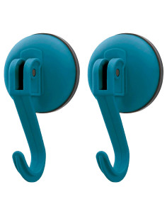 Tradineur - Pack de 2 Ganchos para Pared con ventosas para la bañera - Fabricado de Plástico - Accesorio y artículo para bañera