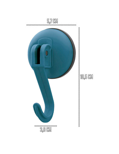 Tradineur - Pack de 2 Ganchos para Pared con ventosas para la bañera - Fabricado de Plástico - Accesorio y artículo para bañera