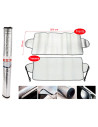 Tradineur - Protector para parabrisas de coche, parasol de aluminio, funda antihielo, protección rayos UV, válido para invierno