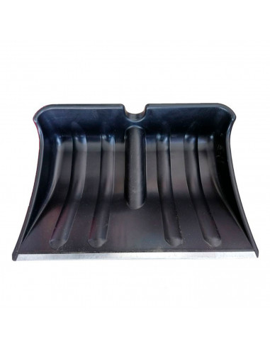 Tradineur - Pala quitanieves con mango de madera de 140 cm, plástico resistente, cavar, recoger nieve, tierra, barro (Negro - 16