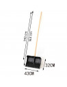 Tradineur - Pala quitanieves con mango de madera de 140 cm, plástico resistente, cavar, recoger nieve, tierra, barro (Negro - 16