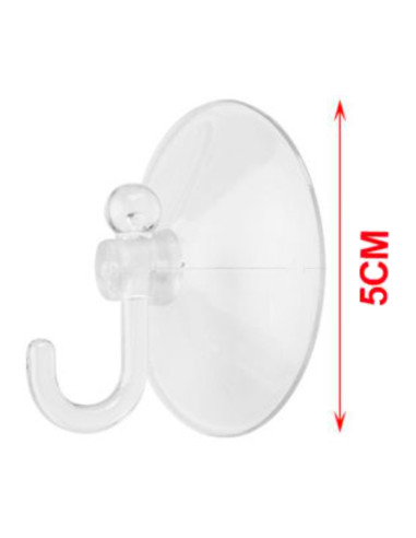 Tradineur - Pack de 12 ganchos de ventosa, uso universal, sin taladrar ni pegar, perchas, colgadores, pared, baño, cocina (Trans