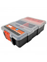 Tradineur - Caja organizadora con múltiples compartimentos y bandeja interior, polipropileno, almacenamiento de herramientas, to
