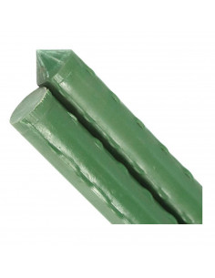Tradineur - Pack de 12 varillas, tutor de acero plastificado para plantas, soporte plantas, cañas jardín, estacas de planta, 180