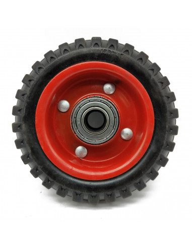 Tradineur - Rueda para carretilla de 15 cm de diámetro y 4,5 cm de grosor especial para pavimentos de difícil acceso, neumático