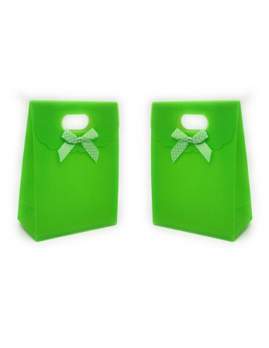 Pack de 12 bolsas para regalo de diferentes y alegres colores, de 26 x 19,3 cm, Juego de 12 saquitos para entregar regalos, con