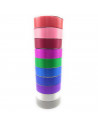 Tradineur - Pack de 10 rollos de cinta de regalo de 3 cm de grosor y 13,7 metros de longjitud, juego de 10 cintas de raso multic