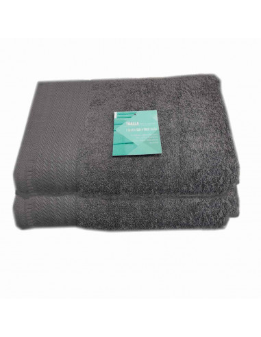Rams - Pack de 2  toallas de lavabo en algodón, color gris pizarra, 50 x 100 cm, juego de toallas, suaves, altamente absorbentse