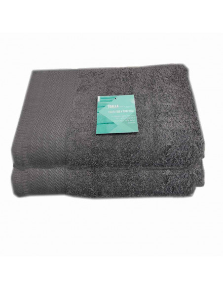 Rams - Pack de 2  toallas de lavabo en algodón, color gris pizarra, 50 x 100 cm, juego de toallas, suaves, altamente absorbentse