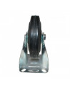 Tradineur - Rueda fija para muebles, 3", hierro y goma, incluye placa de montaje, rueda de transporte para carritos, mesas, indu