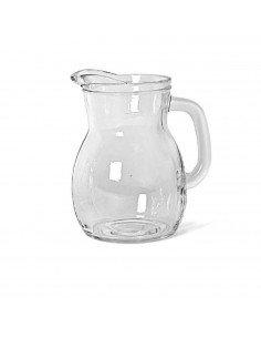 Tradineur - Jarra de cristal con asa 0.25 litros jarra pequeña miniatura
