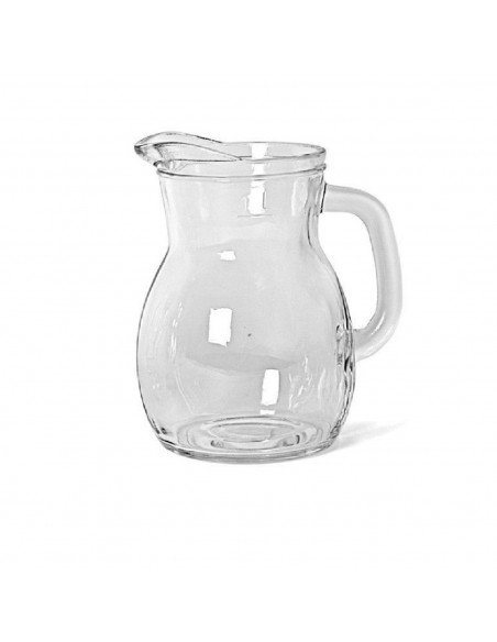 Tradineur - Jarra de cristal con asa 0.25 litros jarra pequeña miniatura