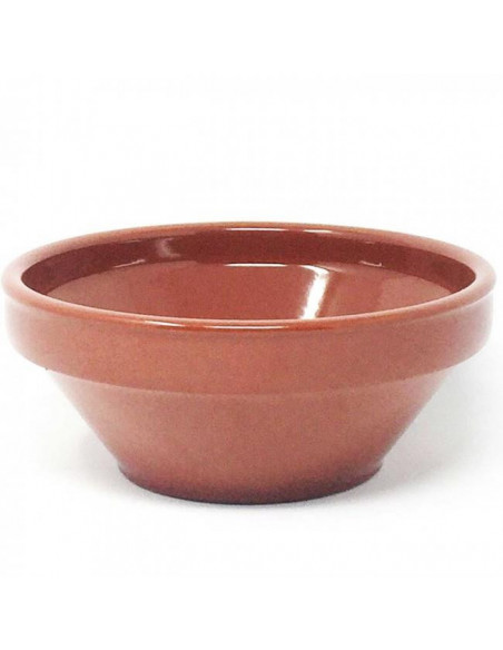 Gerimport - Cuenco de barro liso de 16 cm. de diámetro, tazón de barro 7 x 16 cm
