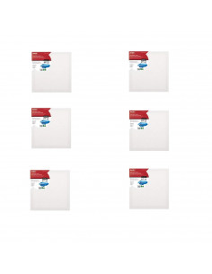 Pack 6 lienzos para pintar 20 x 25 cm, 100%  algodón para pintura acrílica y al óleo, ideal para pintores