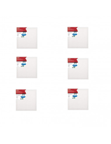 Pack 6 lienzos para pintar 20 x 25 cm, 100%  algodón para pintura acrílica y al óleo, ideal para pintores