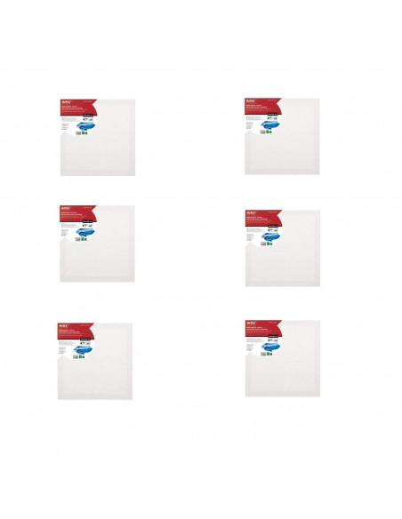 Pack 6 lienzos para pintar 20 x 25 cm, 100%  algodón para pintura acrílica y al óleo, ideal para pintores