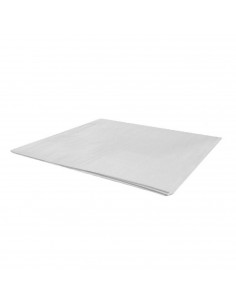 Toldo de polietileno blanco de 4 x 5 m e impermeable, irrompible, lavable con ojetes metalizos cada metro. Plástico de polietile