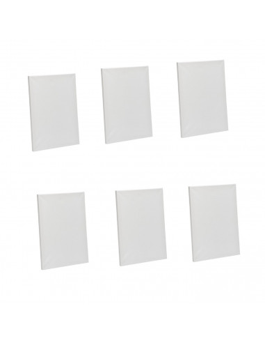Pack de 6 lienzos blancos para pintar de alta calidad, 30 x 40 cm, 100% algodón, sin ácidos, óptimo para oleos y pintura acrílic