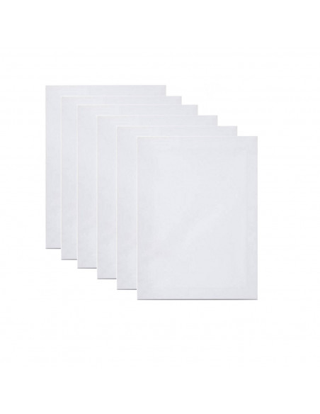 Pack 6  Lienzos blancos para pintar 100% algodón sin ácidos alta calidad 50 x 60 cm ideal para pintores y artistas
