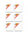 Pack 6 Lienzos blancos para pintar 100% algodón sin ácidos alta calidad 30 x 30 cm ideal para pintores y artistas