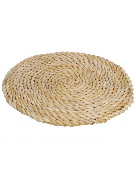 Tradineur - Salvamantel de paja redondo, 30 cm de diámetro y 1,5 cm de alto, para colocar utensilios de cocina, mantel individua