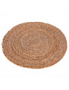 Tradineur - Salvamantel de paja redondo, 30 cm de diámetro y 1,5 cm de alto, para colocar utensilios de cocina, mantel individua