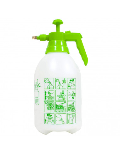 Tradineur - Botella pulverizar, sulfatar, 3 litros. Bomba de presión/vaporización con pulverizador, boquilla de latón ajustable,