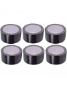 Pack de 6 cintas americanas de 15 metros de longitud y 4,8 cm de ancho, de color negro, ideal para distintas ocasiones. Set de 6