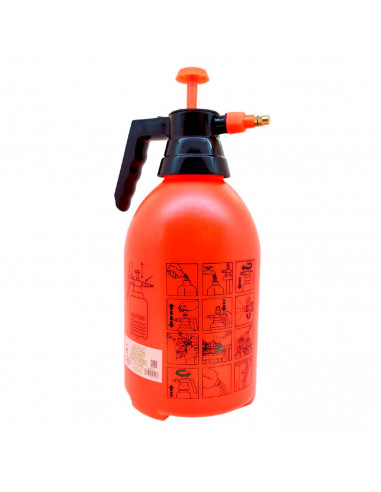 Tradineur - Botella pulverizar, sulfatar, 3 litros. Bomba de presión/vaporización con pulverizador, boquilla de latón ajustable,