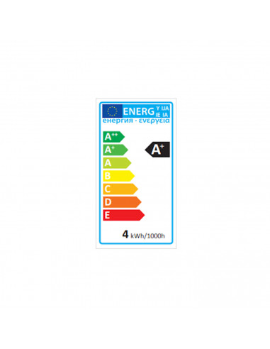 Pack de 6 bombillaa led vela E14 4w luz blanca fría 6400k, 360 lm, economizadora de energía 85% A + 100 x 40 mm