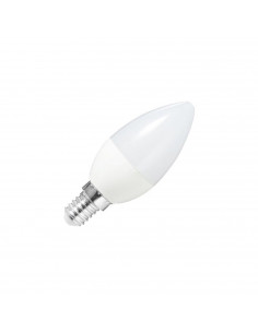 Pack 6 bombillas led vela de 4W 85% economizadora de energía 320 lm 4000K luz natural neutra 180 - 240 v 34 w A+