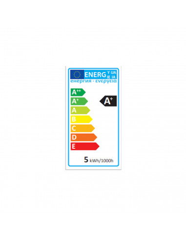 Pack de 6 bombilla led vela E14 5w luz blanca fría 6400k, 450 lm, economizadora de energía 85% A + 100 x 40 mm