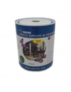 Paintusa - Bote de pintura esmalte verde hierba S837, 750 ml, válido para multitud de superficies de interior y exterior. Esmalt