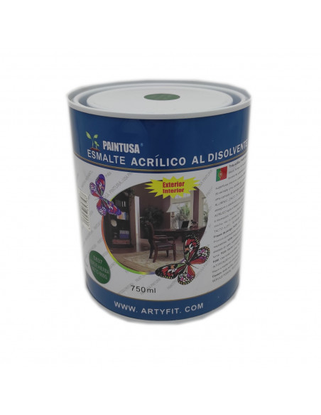 Paintusa - Bote de pintura esmalte verde hierba S837, 750 ml, válido para multitud de superficies de interior y exterior. Esmalt