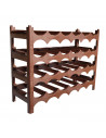 Tradineur - Botellero de plástico apilable para 24 botellas con 4 filas de 6 botellas 46 x 60 x 23 cm (alto x ancho x profundo)