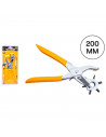 Tradineur - Alicate sacabocados de hierro y mango de goma pinza de uso sencillo ideal para uso profesional y particular, 20 cm