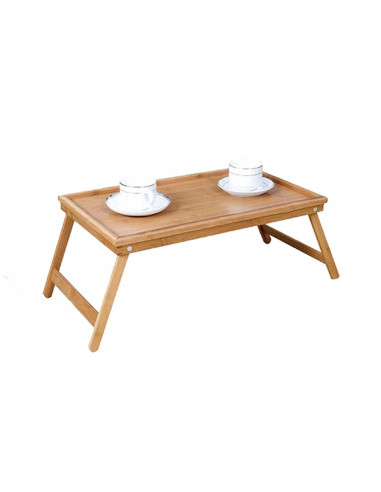 Mesa de bambú plegable color madera ideal para cualquier lugar del hogar mesita tamaño 50 x 30 x 22 cm (ancho x profundo x alto)