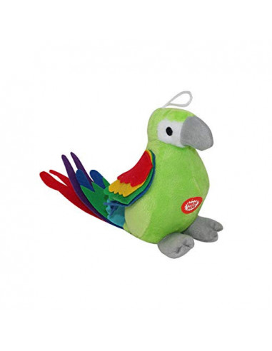 Toinsa - pack 3 loros de peluche con sonido color surtido peluche musical a presión ideal para niños