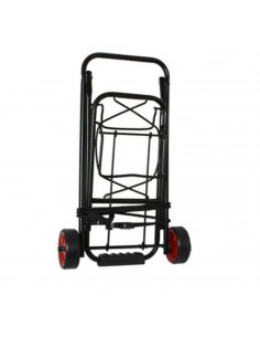 Tradineur - Carro portamaletas Plegable - Fabricado de Acero con 2 Ruedas - Carrito de Mano para Viajes con Pulpo elástico - 87