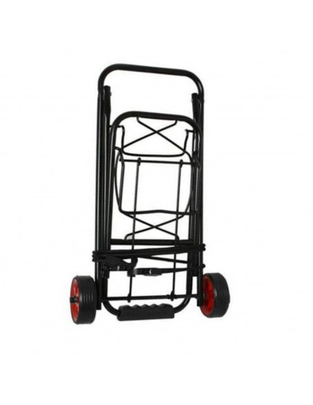 Tradineur - Carro portamaletas Plegable - Fabricado de Acero con 2 Ruedas - Carrito de Mano para Viajes con Pulpo elástico - 87 Tradineur - Carro portamaletas Plegable - Fabricado de Acero con 2 Ruedas - Carrito de Mano para Viajes con Pulpo elástico - 87